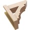 Ekena Millwork 6-in W x 16-in D x 16-in H Balboa Slat Rough Cedar Woodgrain TimberThane Outlooker, Primed Tan OUTUR060X16X16BOA24RCPR - alternate 5